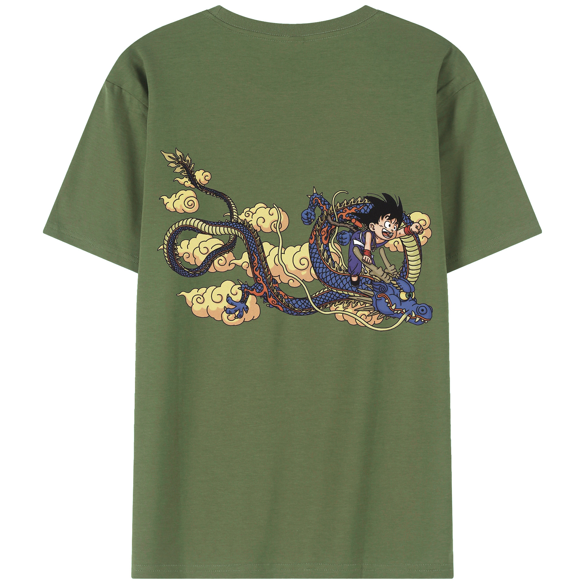 （画像用） ドラゴンボール 神龍 シェンロン DRAGON BALL Shenron 綿100％ メンズ半袖Tシャツ（バックプリント） 通気性
